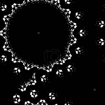 Téléchargez les illustrations : Motif abstrait noir et blanc avec cercles, illustration vectorielle - en licence libre de droit