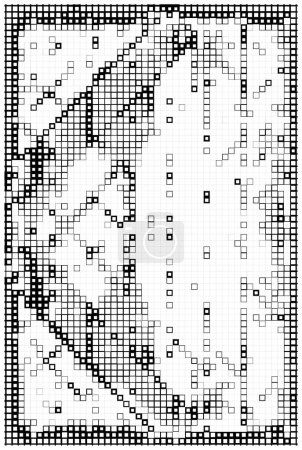 Ilustración de Pixel mosaico semitono de cuadrados - Imagen libre de derechos