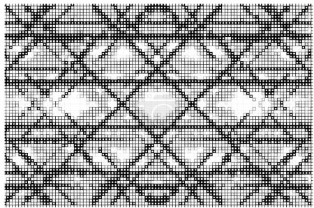 Ilustración de Patrón blanco y negro sin costuras con cuadrados - Imagen libre de derechos