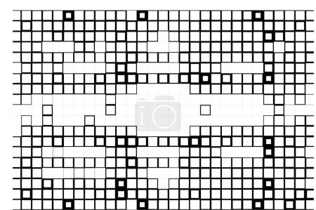 Illustration for Seamless black and white pattern with squares - Royalty Free Image