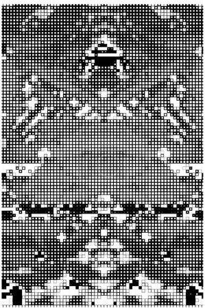 Illustration for Pattern with black and white squares vector illustration - Royalty Free Image