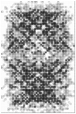 Illustration for Dotted mosaic of squares, vector illustration - Royalty Free Image