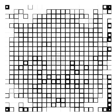 Ilustración de Pixel fondo, cuadrados en blanco y negro - Imagen libre de derechos