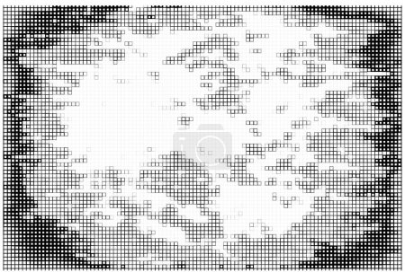 Illustration for Pixel background, black and white squares - Royalty Free Image