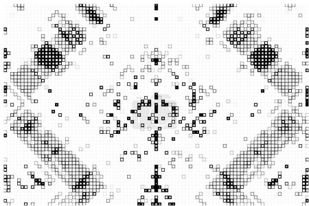 Illustration for Pixel background, black and white squares - Royalty Free Image