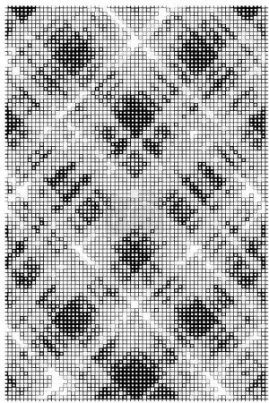 Téléchargez les illustrations : Pixel fond, carrés noirs et blancs - en licence libre de droit