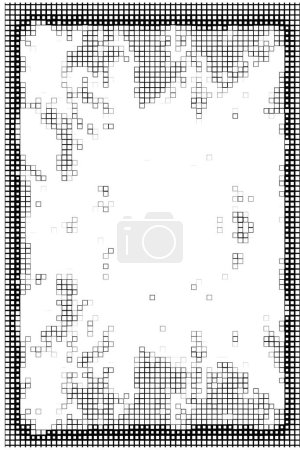 Téléchargez les illustrations : Mosaïque de demi-tons de pixels de carrés - en licence libre de droit