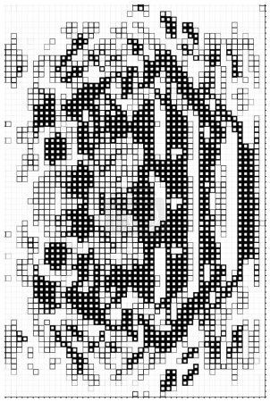 Illustration for Pixel halftone mosaic of squares - Royalty Free Image