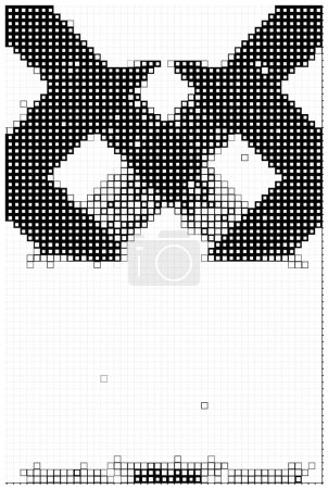 Illustration for Black and white vector illustration of a abstract background with squares - Royalty Free Image