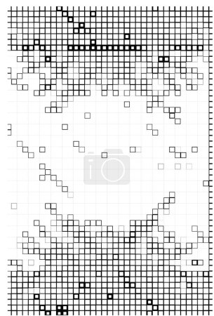 Téléchargez les illustrations : Éléments de conception carrée. pixel fond - en licence libre de droit