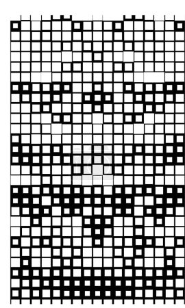 Ilustración de Ilustración vectorial en blanco y negro de un fondo abstracto con cuadrados - Imagen libre de derechos