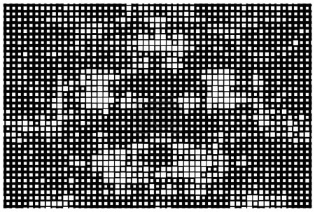 Illustration for Banner with pixels. abstract black and white background - Royalty Free Image