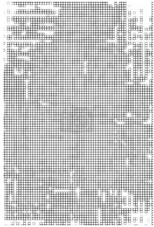 Ilustración de Fondo de pantalla abstracto con cuadrados en blanco y negro - Imagen libre de derechos