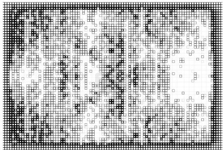 Illustration for Abstract wallpaper with black and white squares - Royalty Free Image
