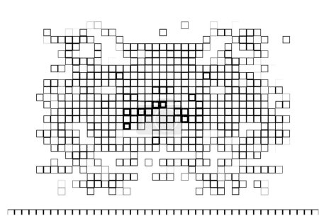 Ilustración de Fondo de pantalla abstracto con cuadrados en blanco y negro - Imagen libre de derechos