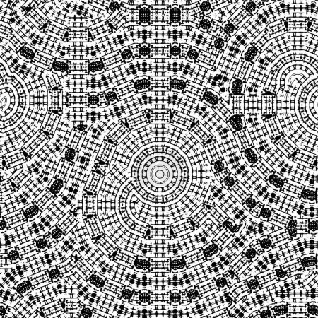 Illustration for Seamless pattern. monochrome decorative background. - Royalty Free Image