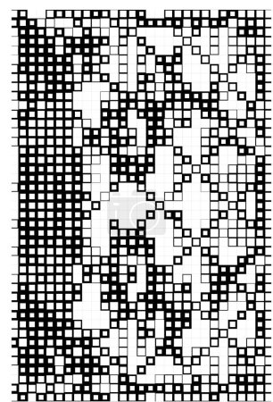 Téléchargez les illustrations : Surface abstraite. papier peint avec pixels noirs et blancs - en licence libre de droit