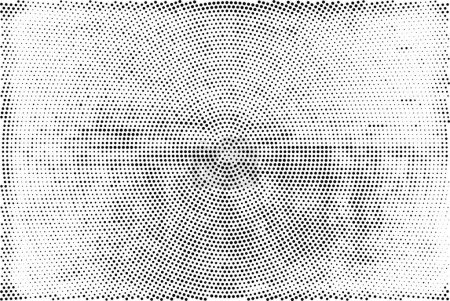 Illustration for Black Halftone Texture On White Background. Modern Dotted Futuristic Backdrop. - Royalty Free Image