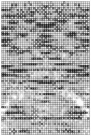 Illustration for Black Halftone Texture On White Background. Modern Dotted Futuristic Backdrop. - Royalty Free Image
