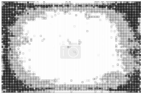 Illustration for Geometric pattern for black and white background, print or poster. vector illustration. graphic design, abstract background - Royalty Free Image