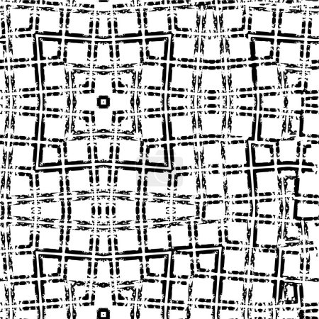 Illustration for Geometric pattern for black and white background, print or poster. vector illustration. graphic design, abstract background - Royalty Free Image