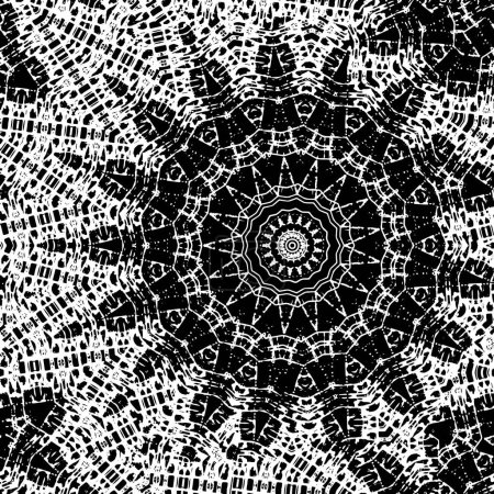 Ilustración de Patrón geométrico para fondo blanco y negro, impresión o póster. ilustración vectorial. diseño gráfico, fondo abstracto - Imagen libre de derechos