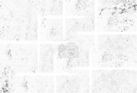 Illustration for Distressed overlay grunge halftone background. Halftone dots vector texture. - Royalty Free Image