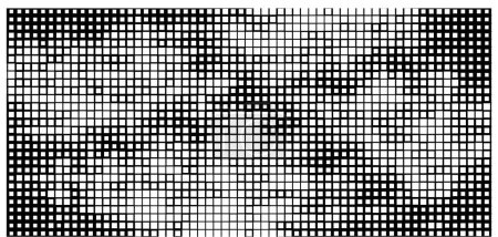 Téléchargez les illustrations : Texture grunge abstraite, papier peint pixel noir et blanc - en licence libre de droit