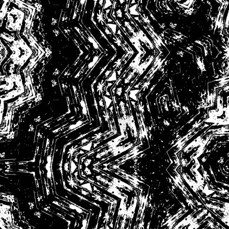 Ilustración de Negro y blanco monocromo envejecido fondo abstracto textura - Imagen libre de derechos