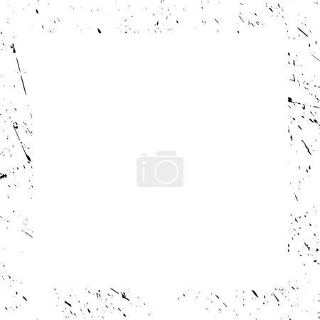 Illustration for Abstract vector black and white frame worn, dirty effect and space for your text - Royalty Free Image