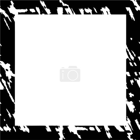 Ilustración de Fondo abstracto en blanco y negro, marco monocromo. ilustración vectorial - Imagen libre de derechos