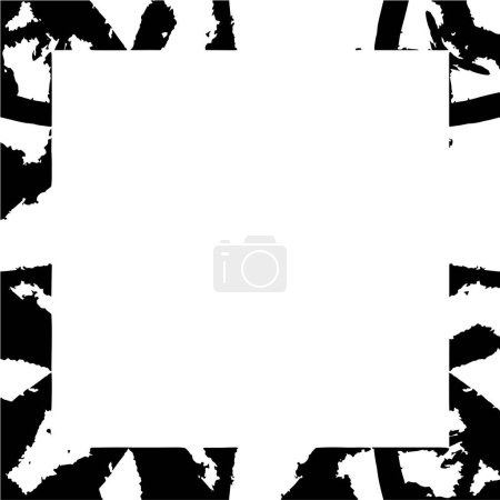 Ilustración de Fondo abstracto en blanco y negro, marco monocromo. ilustración vectorial - Imagen libre de derechos