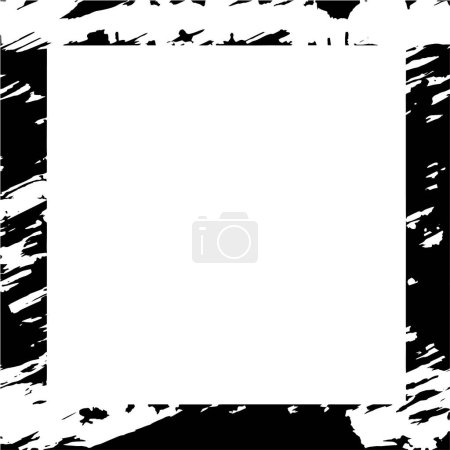 Illustration for Abstract grunge square frame on white background, vector illustration - Royalty Free Image