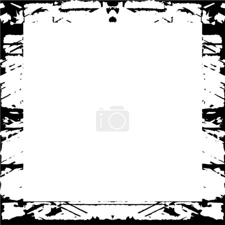 Téléchargez les illustrations : Abstrait fond noir et blanc, cadre monochrome. illustration vectorielle - en licence libre de droit