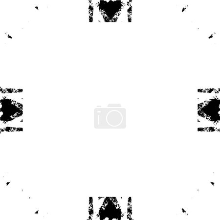 Illustration for Black and white grunge background, square frame with empty space - Royalty Free Image