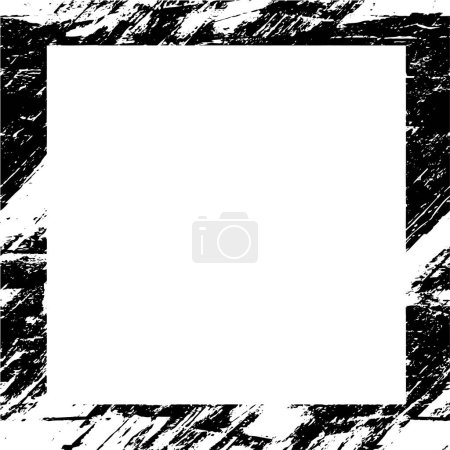 Téléchargez les illustrations : Black and white grunge frame background - en licence libre de droit
