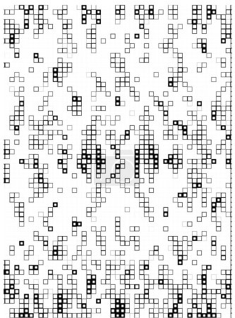 Illustration for Black and white halftone background with squares, vector illustration - Royalty Free Image