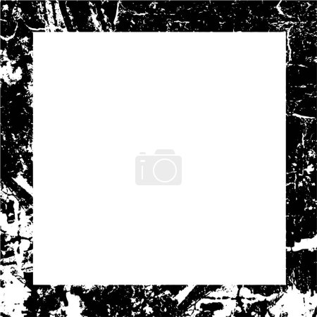 Ilustración de Black and white grunge frame background - Imagen libre de derechos