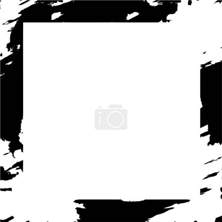 Ilustración de Marco cuadrado grunge abstracto sobre fondo blanco, ilustración vectorial - Imagen libre de derechos