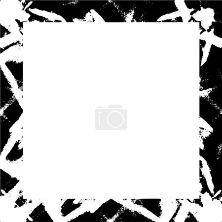 Téléchargez les illustrations : Grunge cadre carré en couleur noire - en licence libre de droit