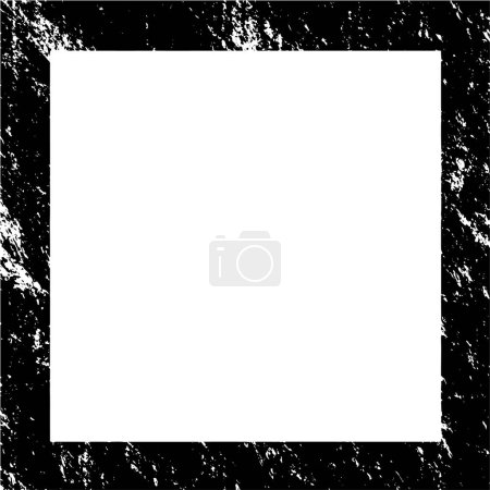 Illustration for Grunge square frame in black color - Royalty Free Image