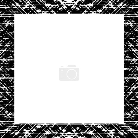 Téléchargez les illustrations : Grunge cadre carré en couleur noire - en licence libre de droit