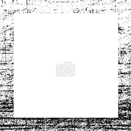 Ilustración de Marco cuadrado Grunge en color negro - Imagen libre de derechos