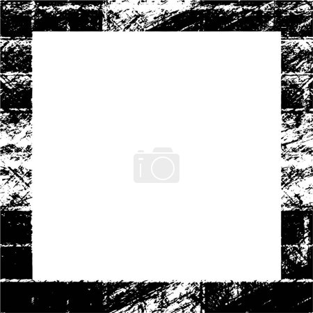 Illustration for Abstract grunge square frame background, vector illustration - Royalty Free Image