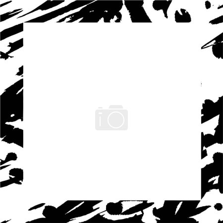 Illustration for Abstract grunge black square on white background, vector illustration - Royalty Free Image