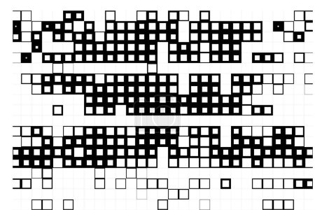 Foto de Mosaico abstracto organizado por elementos rectángulos cuadrados. vector mosaico patrón cuadrado - Imagen libre de derechos