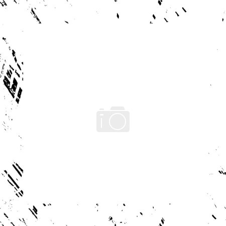 Ilustración de Marco grunge y frontera. Grunge blanco y negro. Textura de superposición de angustia. simplemente coloque sobre el objeto para crear grunge eff - Imagen libre de derechos