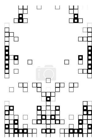 Illustration for Distressed background in black squares. grunge texture - Royalty Free Image