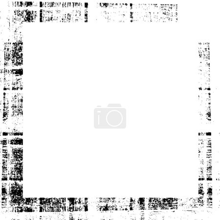 Téléchargez les illustrations : Grunge cadre monochrome avec espace pour le texte - en licence libre de droit