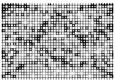Ilustración de Fondo angustiado en cuadrados negros. textura grunge - Imagen libre de derechos